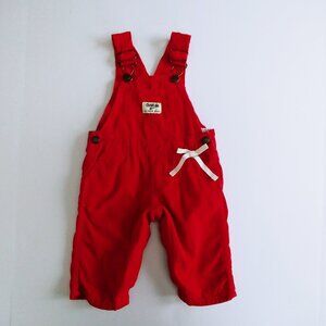 Oshkosh Red Lightweight Corduroy Overalls size 6 Months